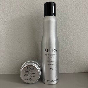 New Kenra 13 root lifting spray hair styling and Kenra 15 working wax bundle